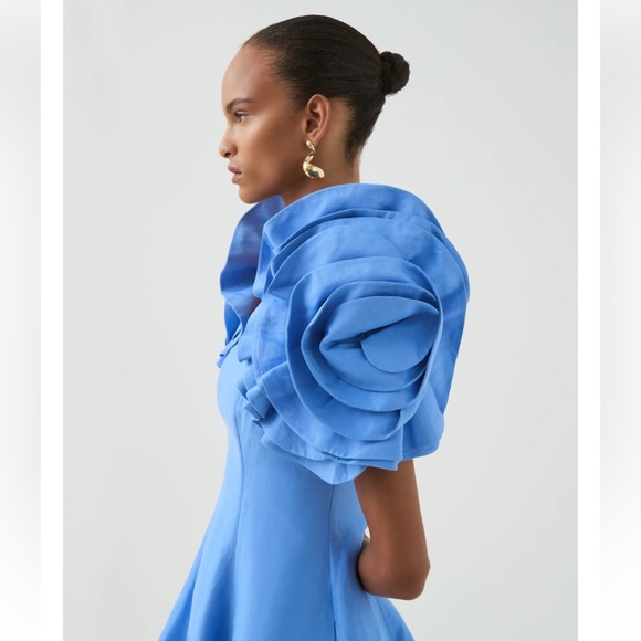 AJE.‎ TWYLA MINI DRESS Blue size 10 - Picture 3 of 11